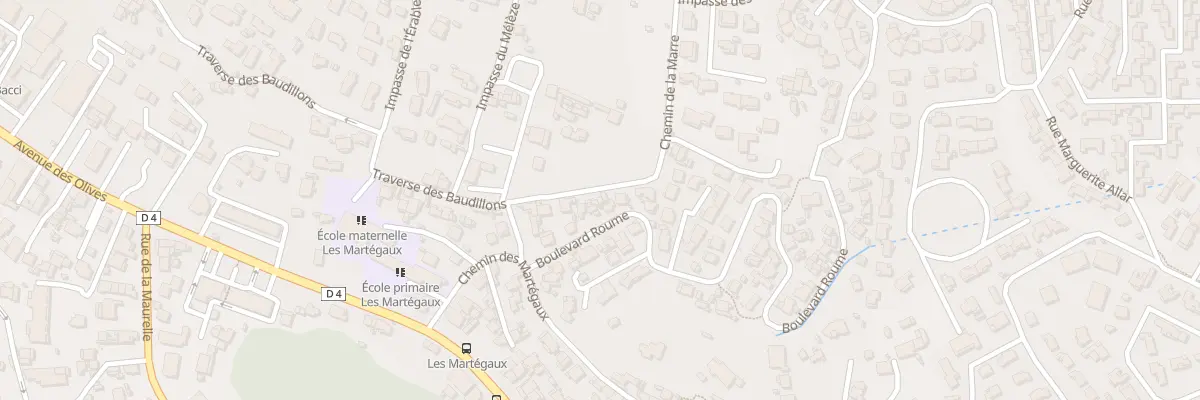 Plan du 12 Tra de la Grande Bastide à Marseille 13e Arrondissement