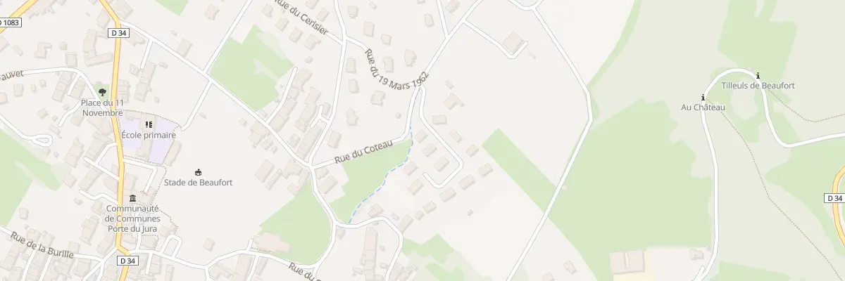 Plan du 2 Rue Clos Buzeau à Beaufort-Orbagna