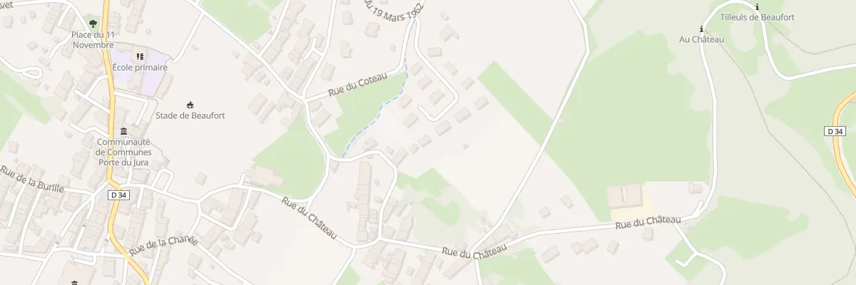 Plan du 15 Rue Clos Buzeau à Beaufort-Orbagna