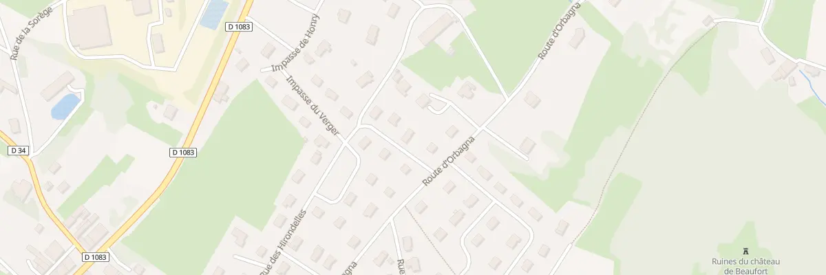 Plan du 25 Rue des Hirondelles à Beaufort-Orbagna