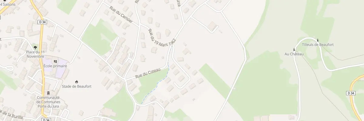 Plan du 1 Rue Clos Buzeau à Beaufort-Orbagna