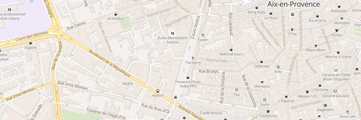 Plan du 18 Crs Sextius à Aix-en-Provence