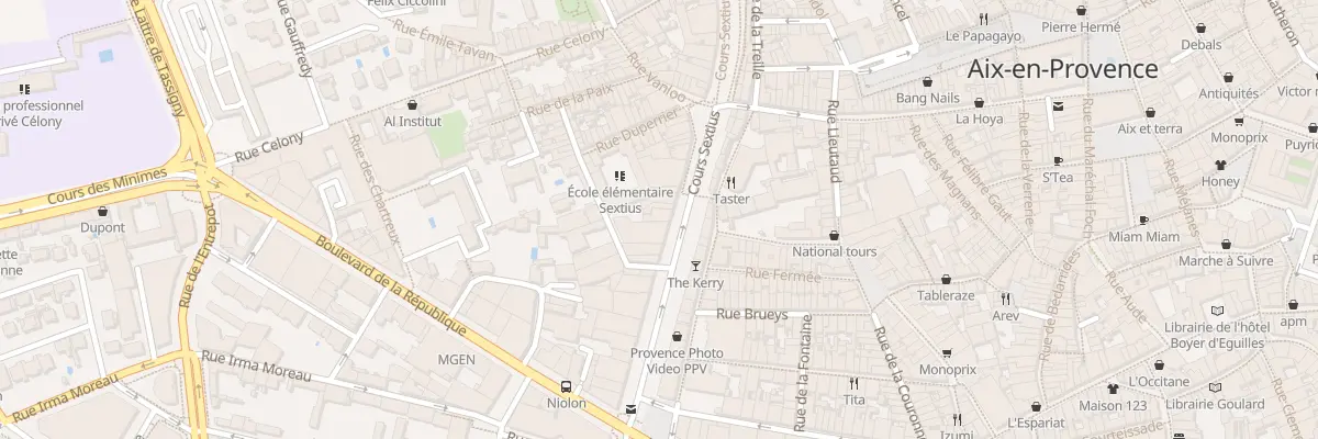 Plan du 30 Crs Sextius à Aix-en-Provence