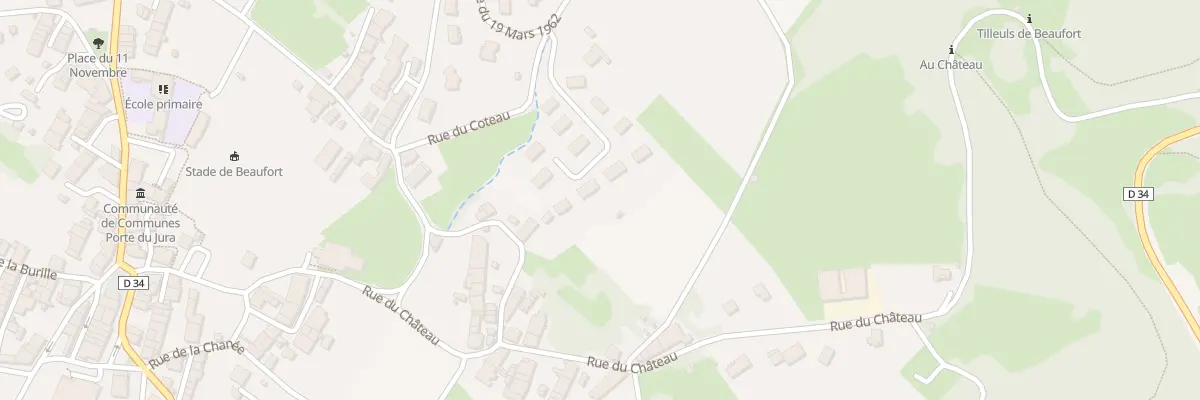 Plan du 13 Rue Clos Buzeau à Beaufort-Orbagna
