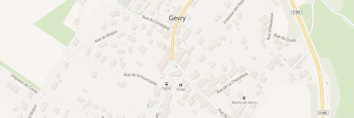 Plan du 1 Pl de l’Eglise à Gevry