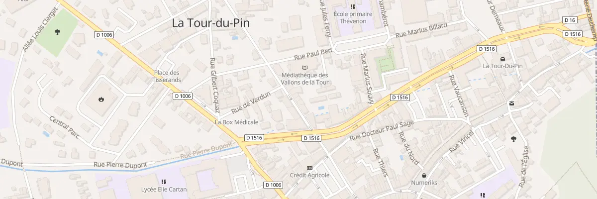 Plan du 6 Rue Jean Jaures à La Tour-du-Pin