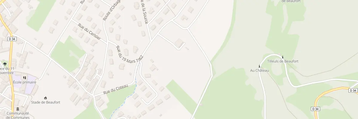 Plan du 14 Rue du 19 Mars 1962 à Beaufort-Orbagna