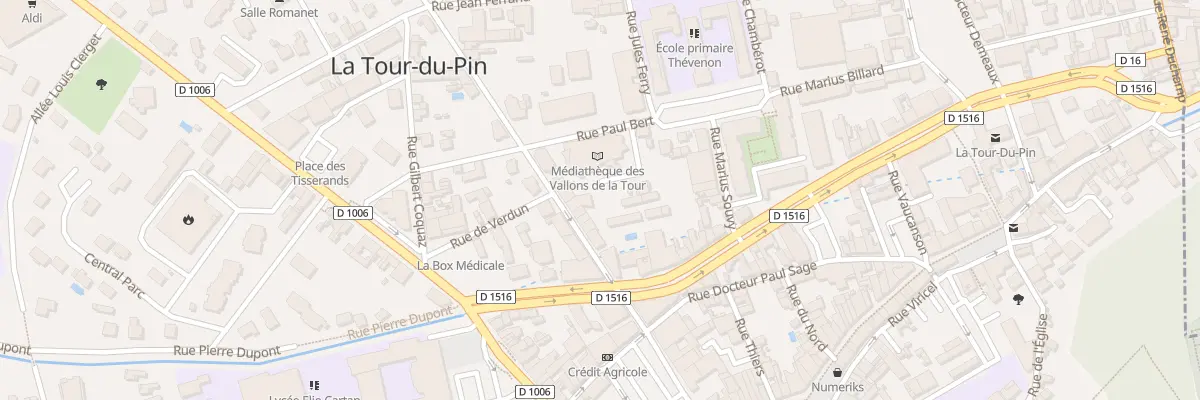 Plan du 10 Rue Jean Jaures à La Tour-du-Pin