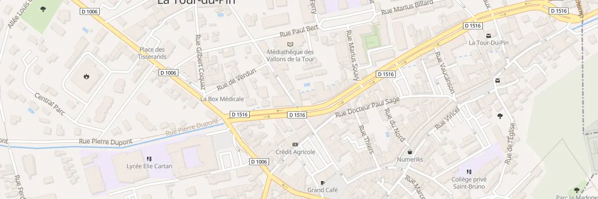 Plan du 2 Rue Jean Jaures à La Tour-du-Pin