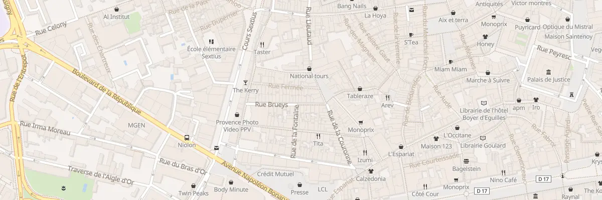 Plan du 10 Rue Brueys à Aix-en-Provence