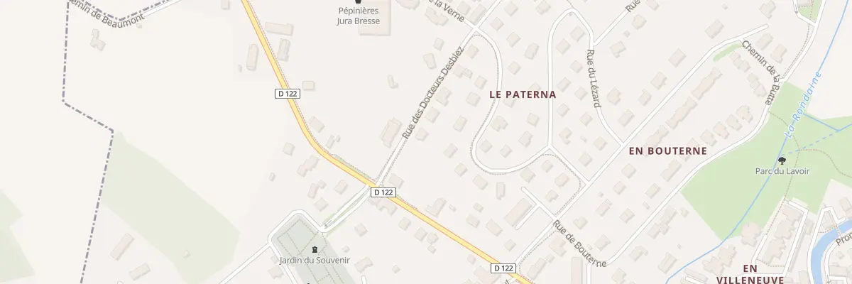 Plan du 3 Rue des Docteurs Desbiez à Bletterans
