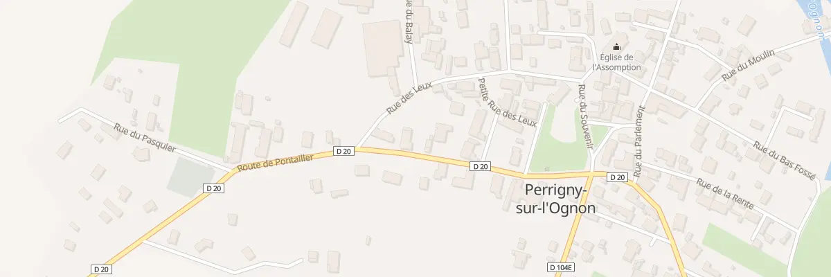 Plan du 8 Rte de Pontailler à Perrigny-sur-l’Ognon