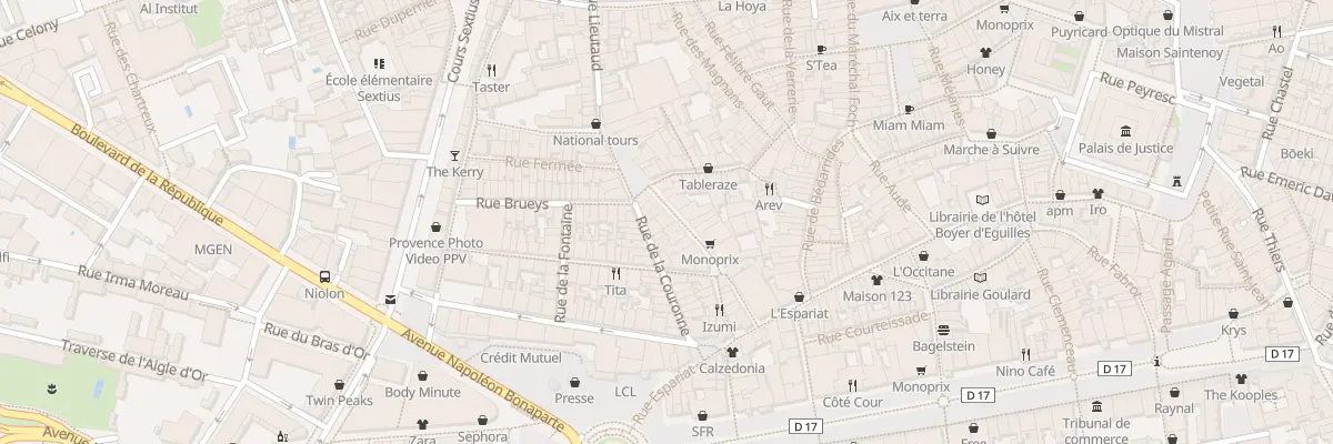 Plan du 21 Rue des Tanneurs à Aix-en-Provence