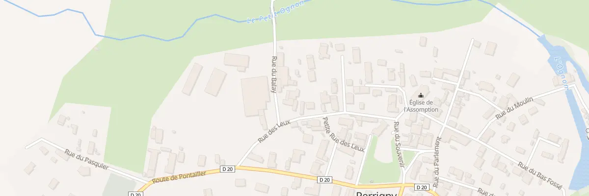 Plan du 20 Rue des Leux à Perrigny-sur-l’Ognon