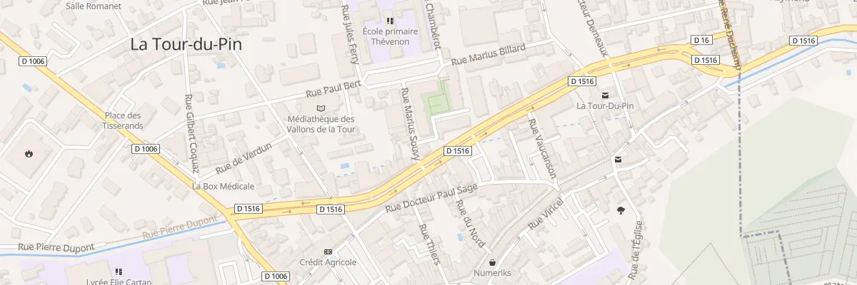 Plan du 35 Bd Gambetta à La Tour-du-Pin