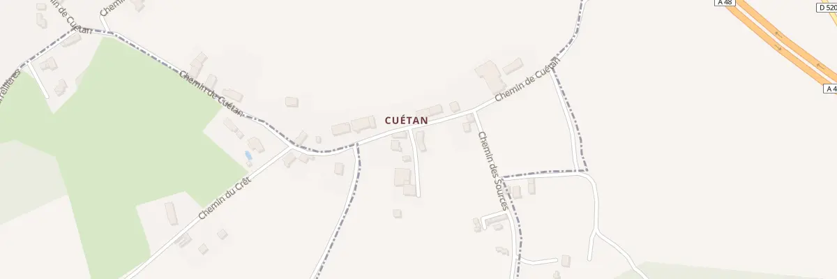 Plan du 401 Che de Cuétan à Burcin