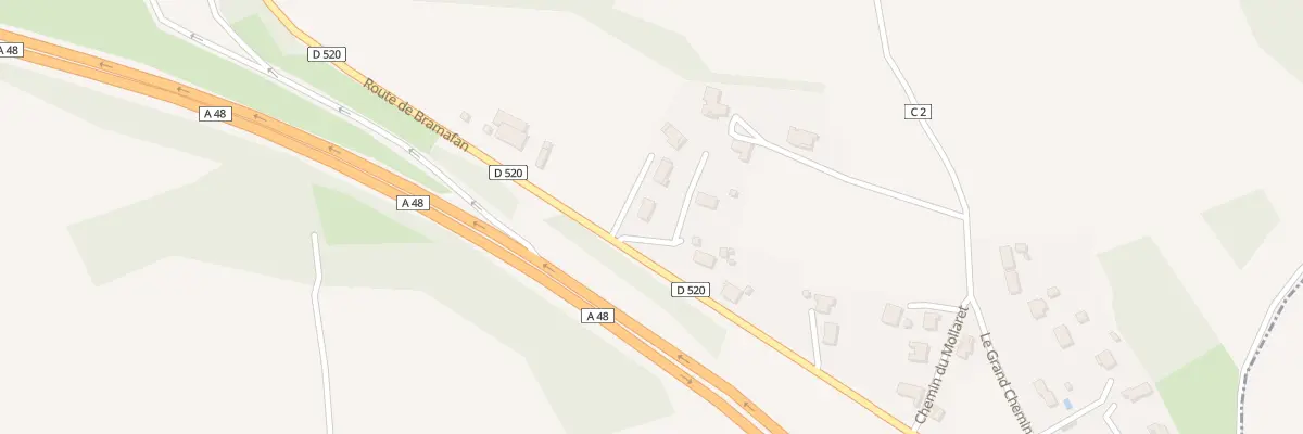 Plan du 1321 Rte de Bramafan à Burcin