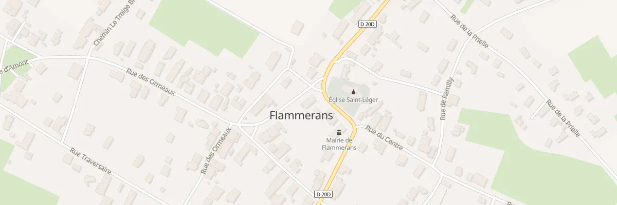 Plan du 1 Rue Devant l’Eglise à Flammerans