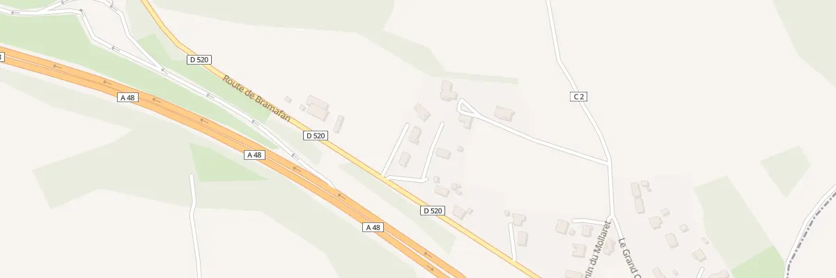 Plan du 1323 Rte de Bramafan à Burcin