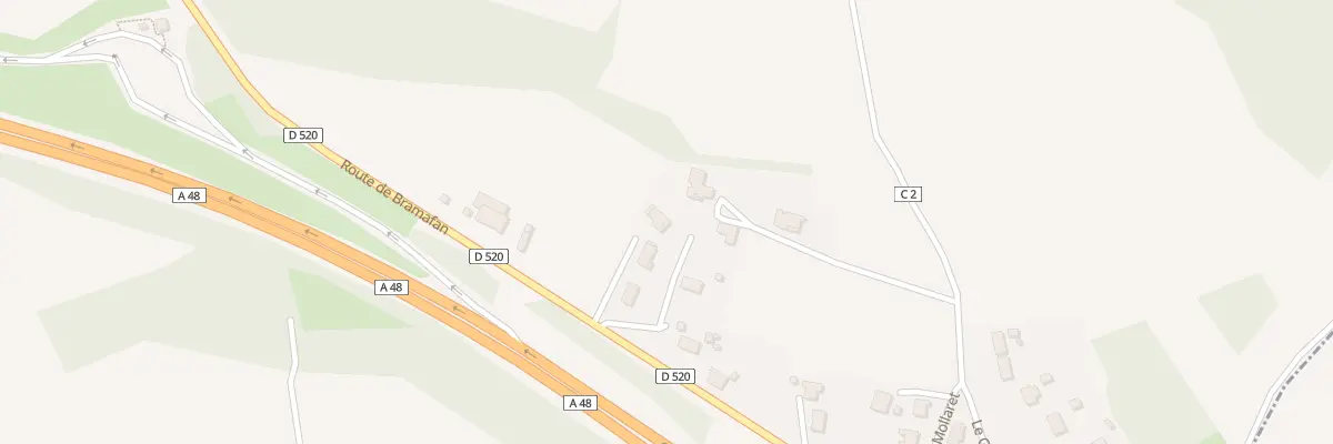 Plan du 1325 Rte de Bramafan à Burcin