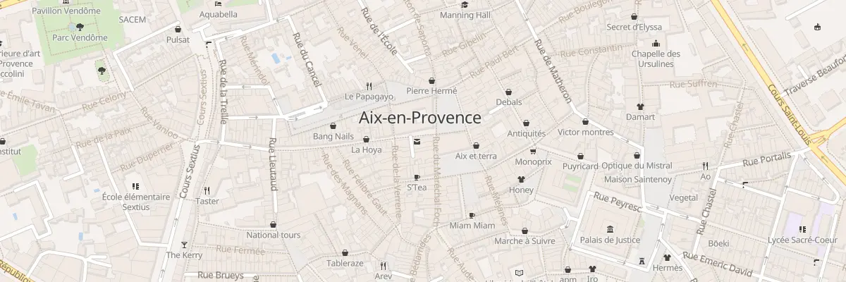Plan du 1 Rue des Cordeliers à Aix-en-Provence