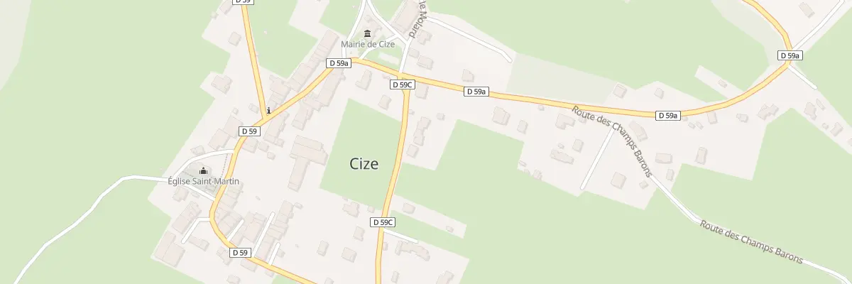 Plan du 5 Rte des Champagnes à Cize