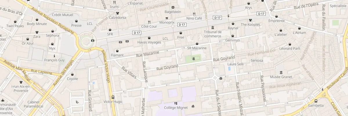 Plan du 2 Rue Joseph Cabassol à Aix-en-Provence