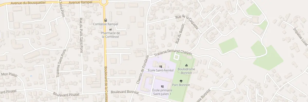 Plan du 1 Tra Fernand Charpin à Marseille 12e Arrondissement