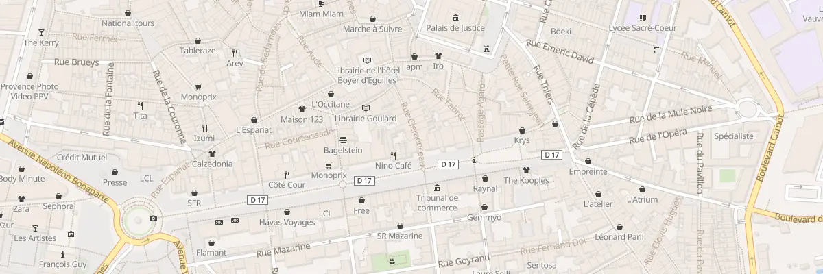 Plan du 3 Rue Clémenceau à Aix-en-Provence
