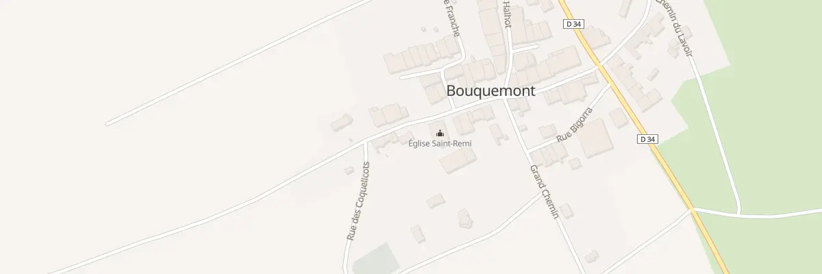 Plan du 13 Rue Haute à Bouquemont