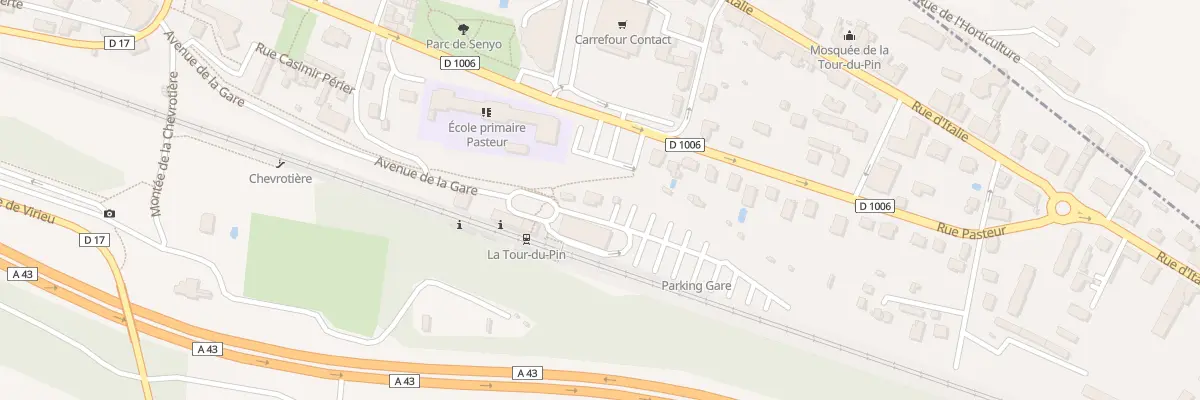 Plan du 1 Av de la Gare à La Tour-du-Pin