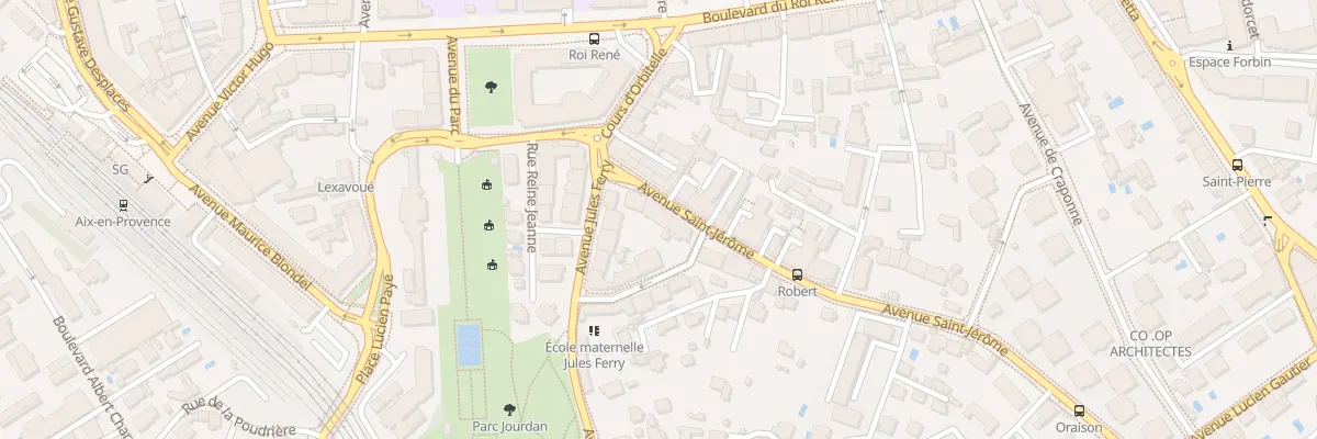 Plan du 2B Av Saint-Jérôme à Aix-en-Provence