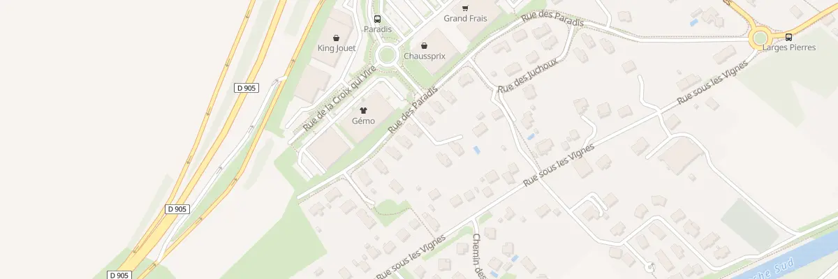 Plan du 27 Rue des Paradis à Choisey