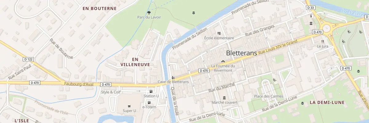 Plan du 1 Rue du Tripot à Bletterans