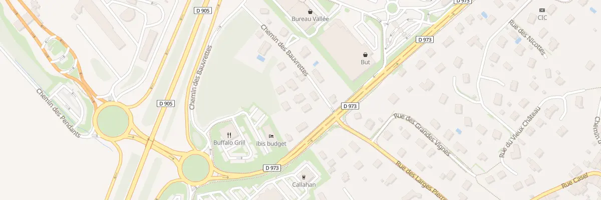 Plan du 1A Che des Bauvrettes à Choisey