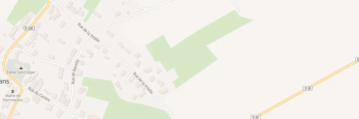 Plan du 21 Rue de la Prielle à Flammerans