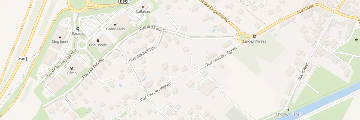 Plan du 10 Rue sous les Vignes à Choisey