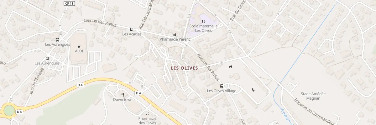 Plan du 1 Rue granet à Marseille 13e Arrondissement