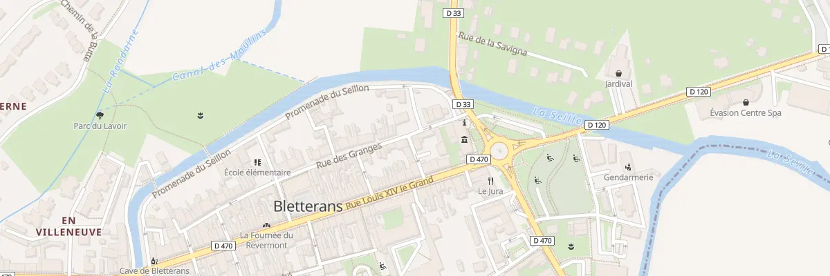 Plan du 7 Rue Lacuzon à Bletterans
