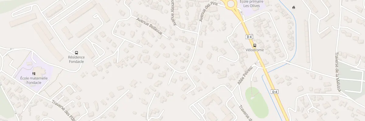 Plan du 28 Av des Pins à Marseille 13e Arrondissement