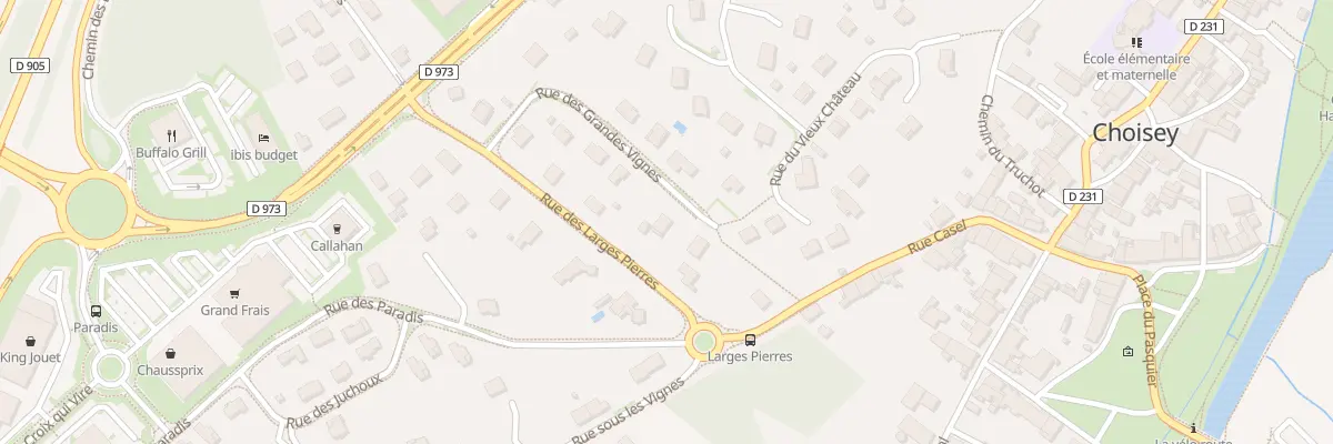 Plan du 8 Rue des Grandes Vignes à Choisey