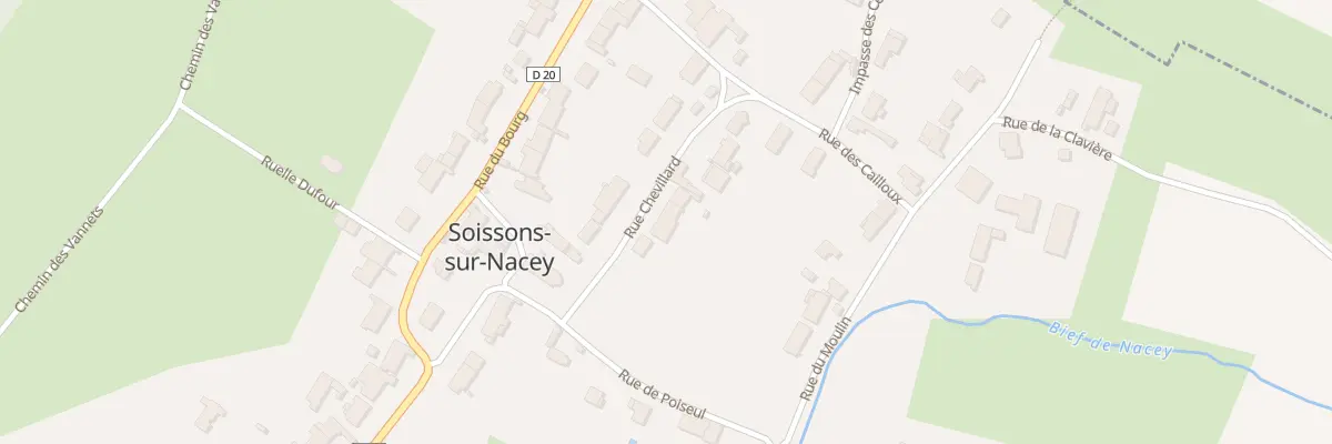 Plan du 10 Rue Chevillard à Soissons-sur-Nacey