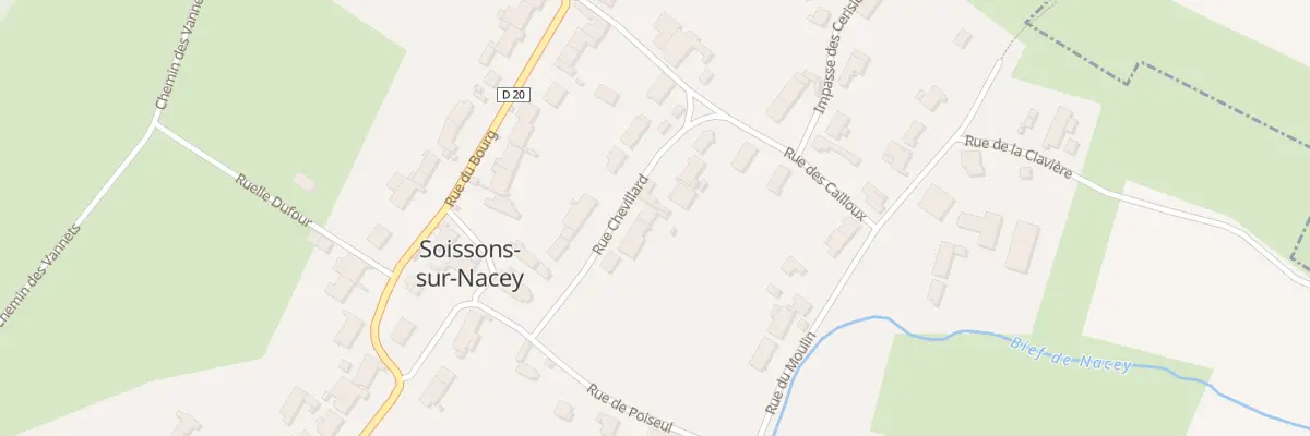 Plan du 12 Rue Chevillard à Soissons-sur-Nacey