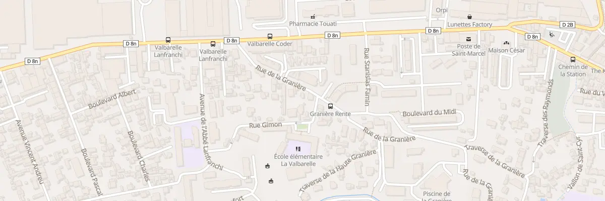 Plan du 30 Rue de la graniere à Marseille 11e Arrondissement