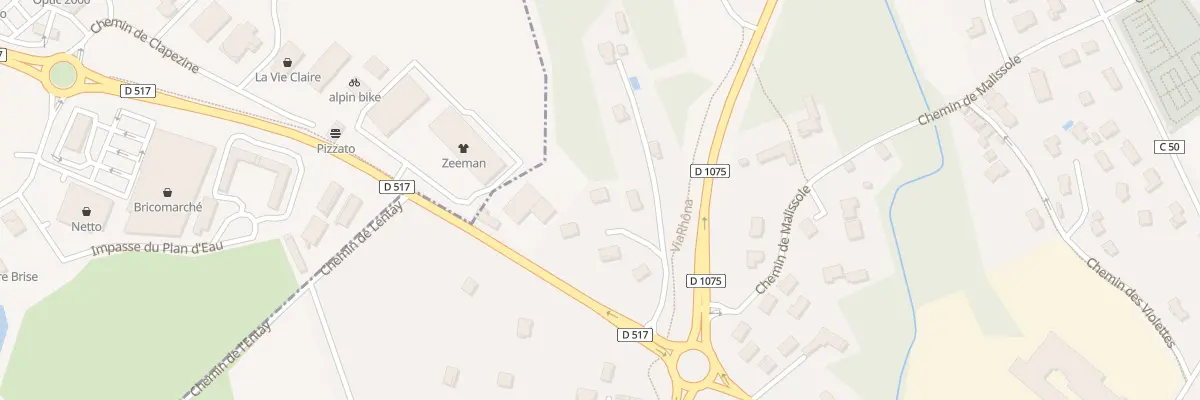 Plan du 434 Rte de Lyon à Chozeau
