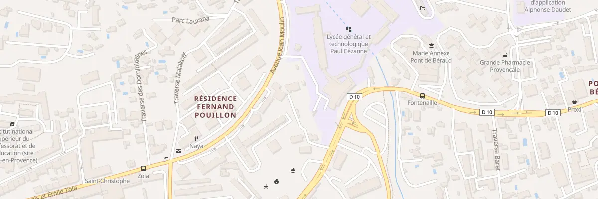 Plan du 19 Av Jean Moulin à Aix-en-Provence