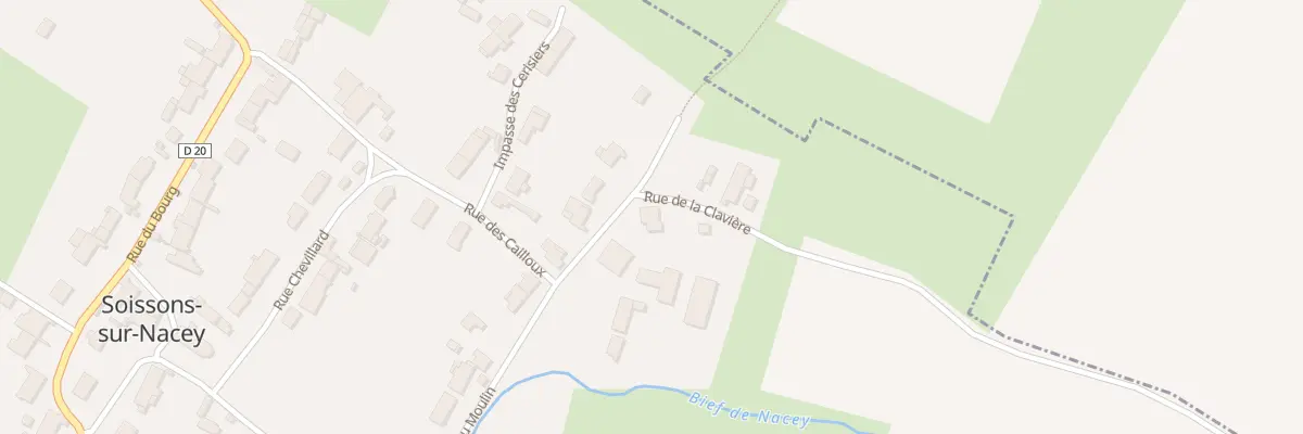 Plan du 2 Rue de la Clavière à Soissons-sur-Nacey