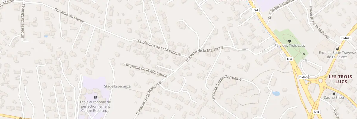 Plan du 28 Bd de la Marionne à Marseille 12e Arrondissement