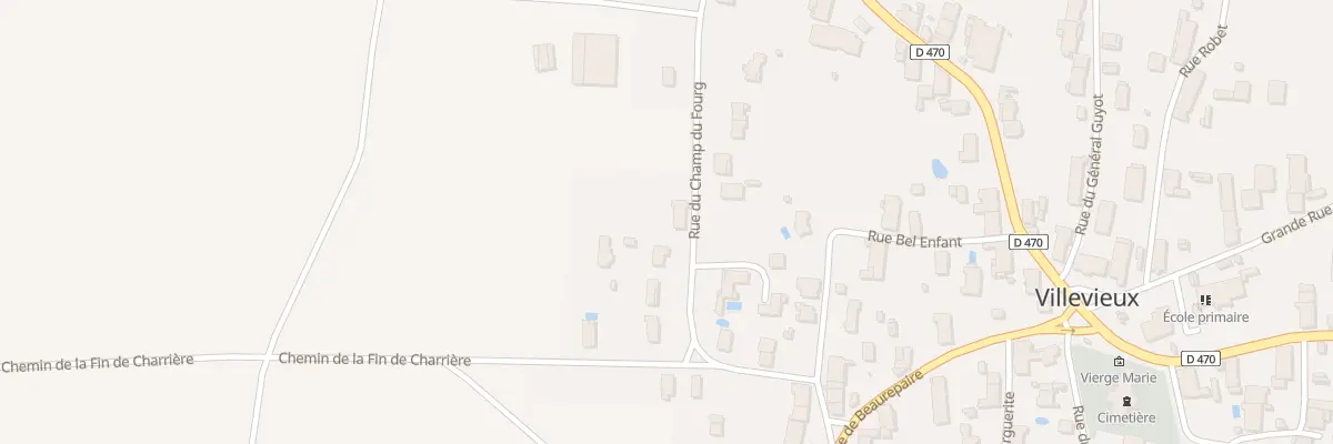 Plan du 308 Rue du Champ du Fourg à Villevieux