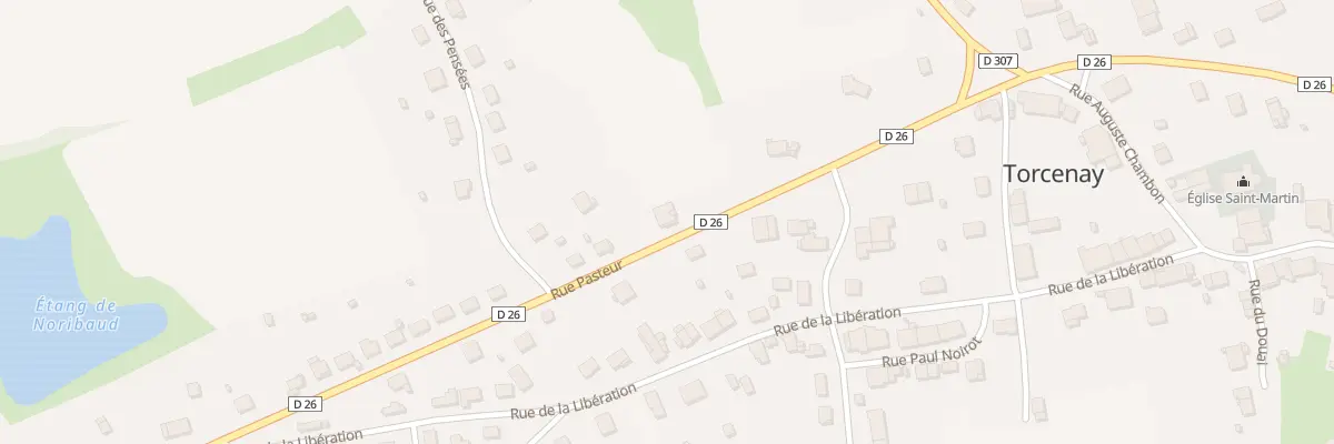 Plan du 2 Rue Pasteur à Torcenay